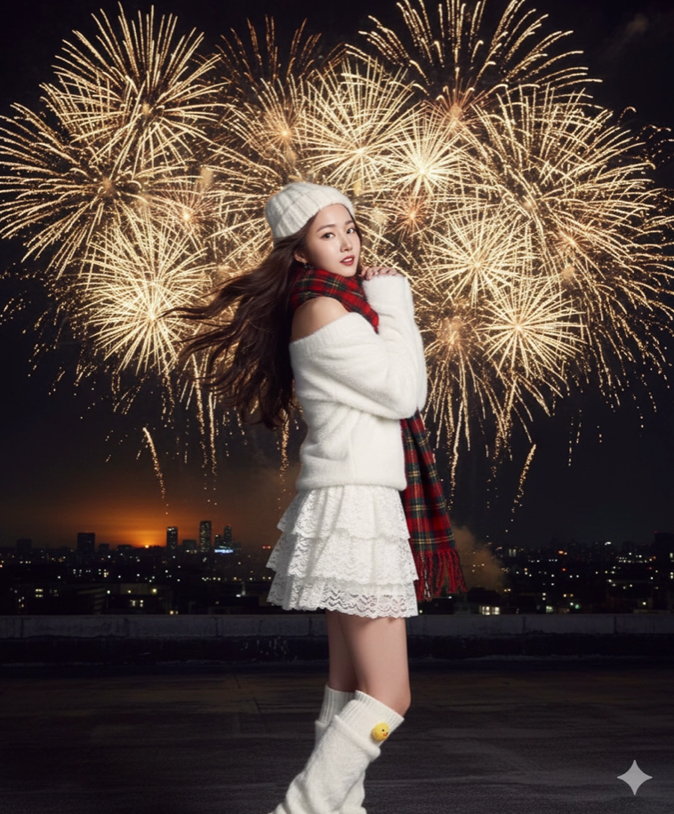 Hướng dẫn c&aacute;ch tạo ảnh chụp c&ugrave;ng ph&aacute;o hoa đ&oacute;n năm mới bằng Gemini AI- Ảnh 3.