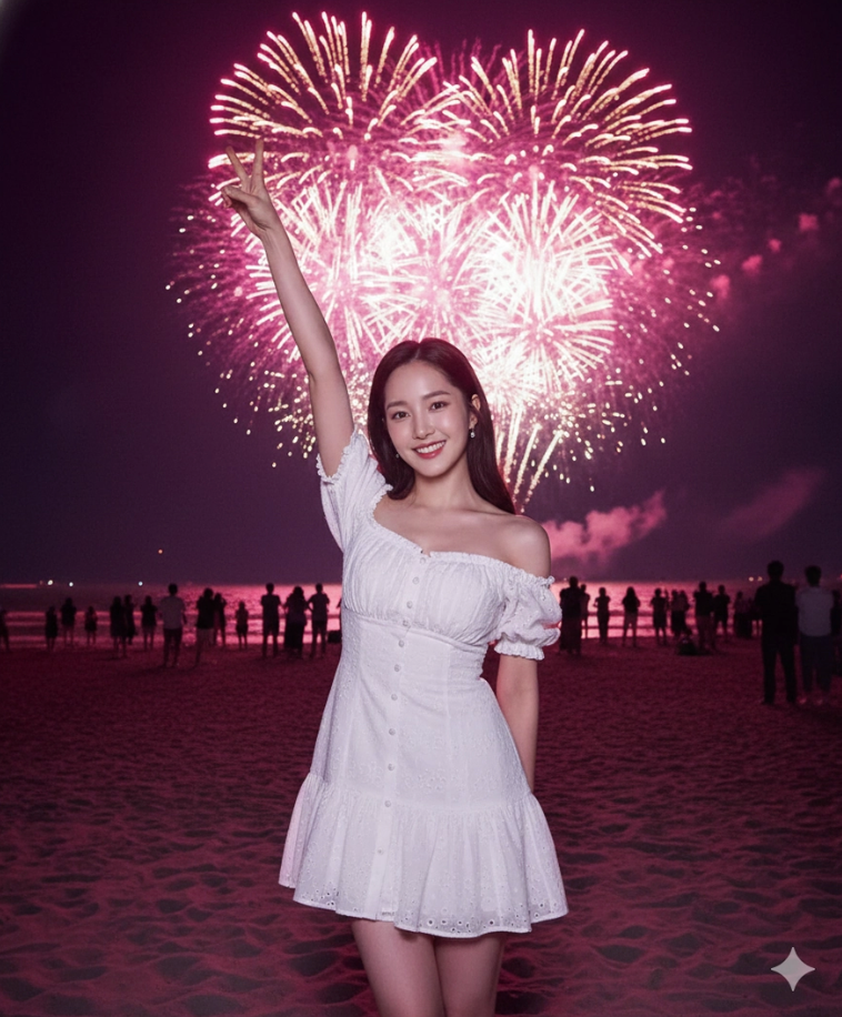 Hướng dẫn c&aacute;ch tạo ảnh chụp c&ugrave;ng ph&aacute;o hoa đ&oacute;n năm mới bằng Gemini AI- Ảnh 4.