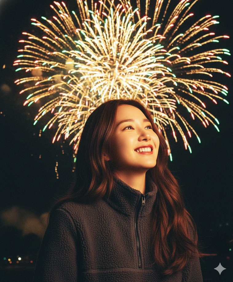 Hướng dẫn c&aacute;ch tạo ảnh chụp c&ugrave;ng ph&aacute;o hoa đ&oacute;n năm mới bằng Gemini AI- Ảnh 5.