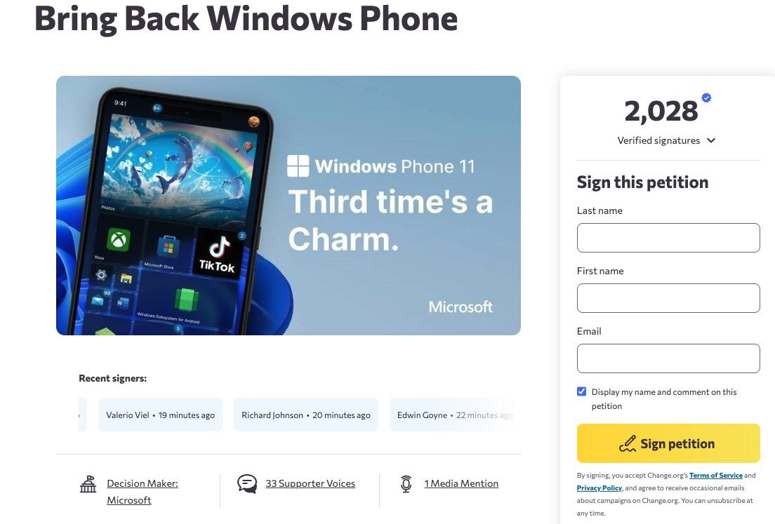 Người d&ugrave;ng vẫn kh&ocirc;ng qu&ecirc;n được Windows Phone, đến mức lập kiến nghị đ&ograve;i Microsoft hồi sinh- Ảnh 1.