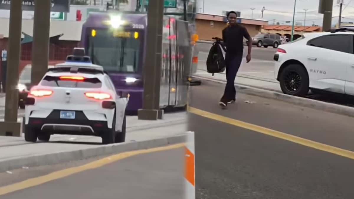 Xe tự l&aacute;i Waymo mắc kẹt tr&ecirc;n đường ray t&agrave;u hỏa, h&agrave;nh kh&aacute;ch phải tự tho&aacute;t ra ngo&agrave;i- Ảnh 1.