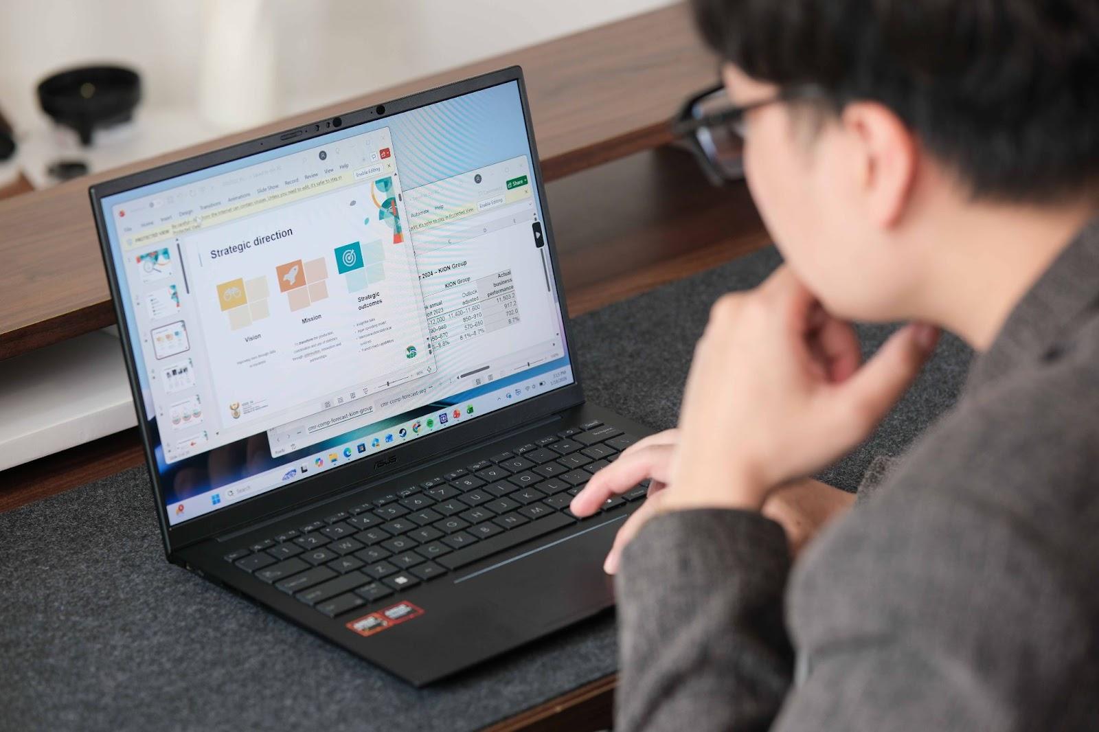 Loạt laptop dùng chip Ryzen AI mới: pin lâu, mỏng nhẹ - Ảnh 5. Loạt laptop dùng chip Ryzen AI mới: pin lâu, mỏng nhẹ - Ảnh 5.