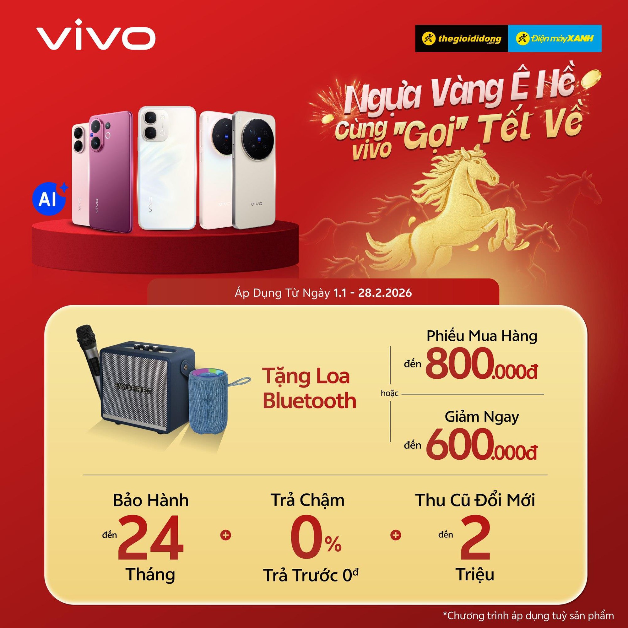 H&aacute;i lộc v&agrave;ng, đ&oacute;n Tết rộn r&agrave;ng với chiến dịch &ldquo;C&ugrave;ng vivo gọi tết về&rdquo; - Ảnh 2.