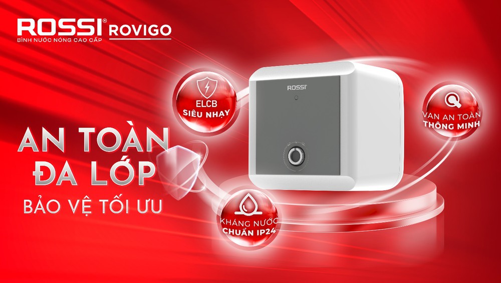 Bình nước nóng cao cấp Rossi: Nhìn từ 4 lớp bảo vệ an toàn - Ảnh 3. Bình nước nóng cao cấp Rossi: Nhìn từ 4 lớp bảo vệ an toàn - Ảnh 3.