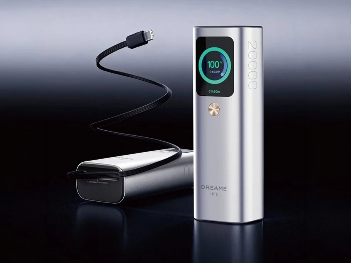 Dreame ra mắt pin dự phòng 20.000mAh - 165W: Cáp USB-C rút gọn, có