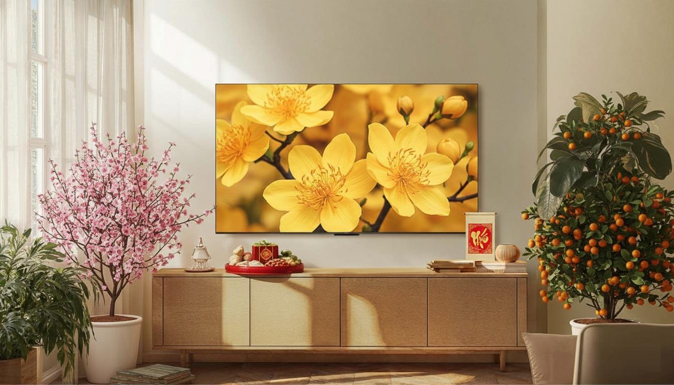 Xu hướng TV 2026: Khi m&agrave;n h&igrave;nh lớn v&agrave; c&ocirc;ng nghệ QD-Mini LED phổ cập ph&ograve;ng kh&aacute;ch Việt - Ảnh 1.