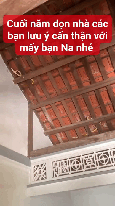 Dọn nh&agrave; đ&oacute;n Tết, gia chủ "lạnh sống lưng" khi nh&igrave;n thấy cảnh tượng tr&ecirc;n m&aacute;i nh&agrave;: C&oacute; thể l&agrave; &aacute;m ảnh tới gi&agrave; - Ảnh 1.