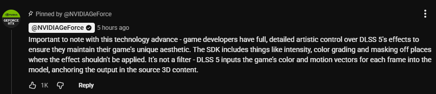 NVIDIA gọi DLSS 5 là đột phá đáng tự hào, game thủ lại bảo trông như 