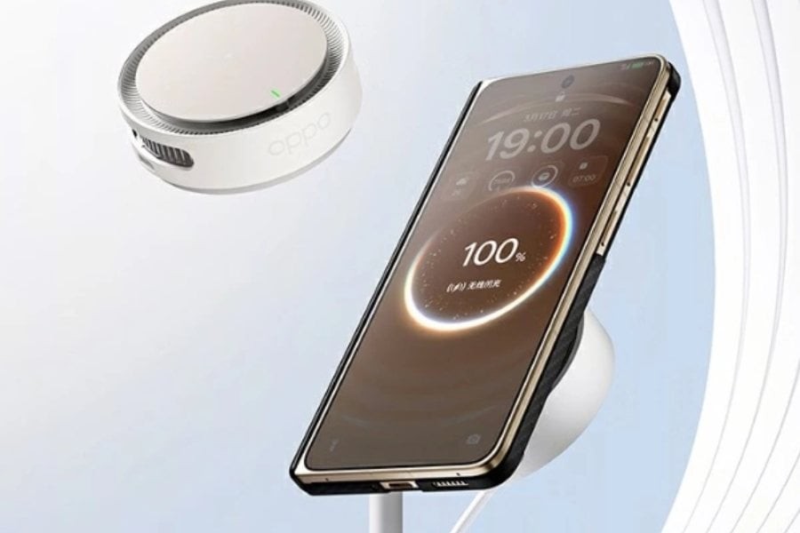 OPPO Magnetic Turbo 2 AIRVOOC 50W t&iacute;ch hợp l&agrave;m m&aacute;t, hỗ trợ iPhone v&agrave; ch&acirc;n đế xoay 360 độ - Ảnh 1.