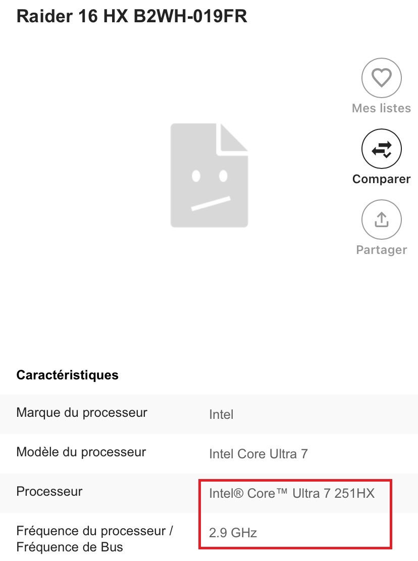 Intel Core Ultra 7 251HX lộ diện, laptop gaming Lenovo v&agrave; MSI sắp ra mắt với RTX 5070 12GB- Ảnh 3.