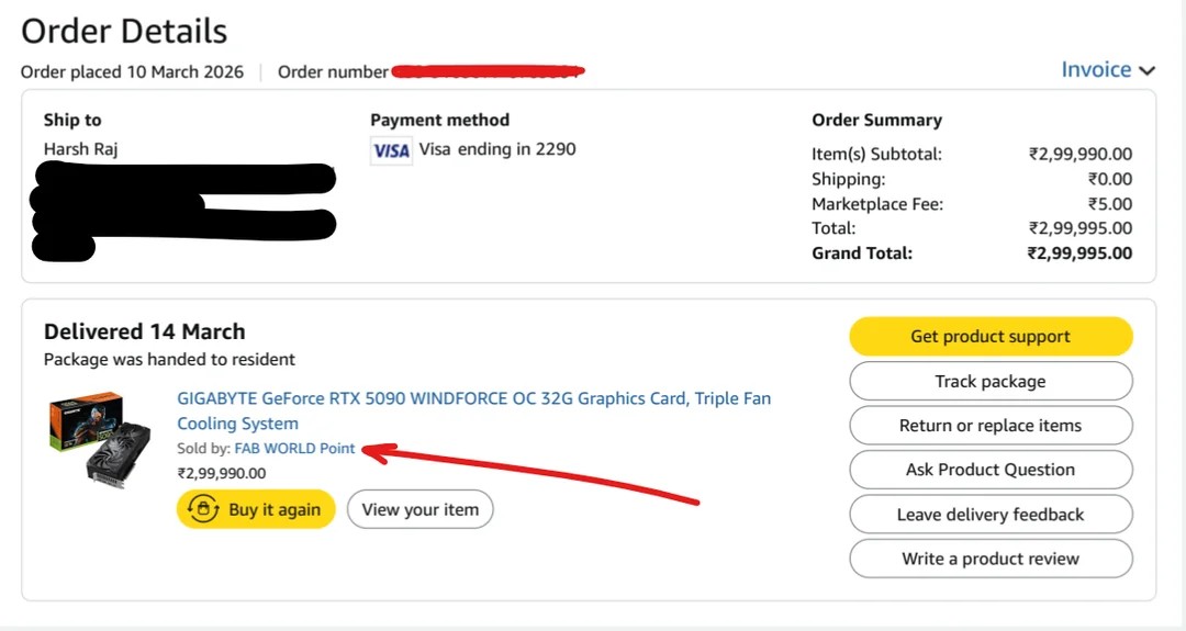 Bỏ 84 triệu mua RTX 5090 tr&ecirc;n Amazon Ấn Độ, nhận về t&uacute;i bột giặt 1 kg - Ảnh 3.