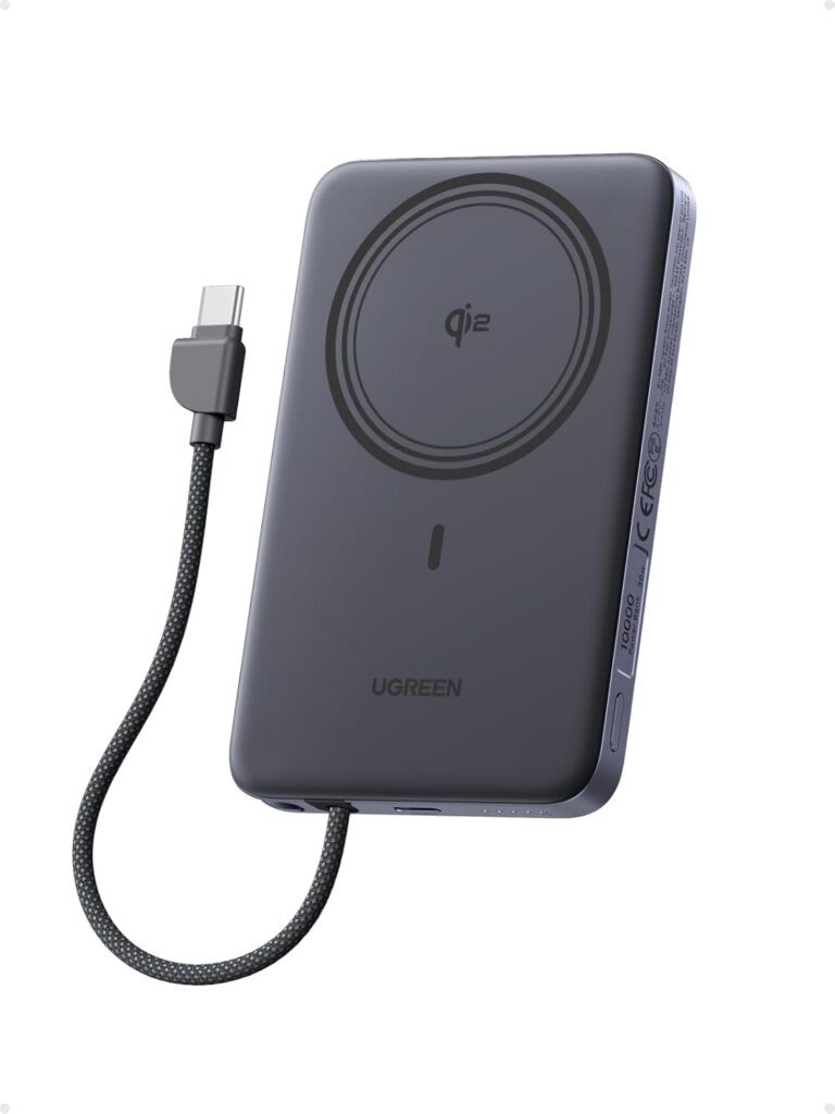 Ugreen x&oacute;a bỏ phiền to&aacute;i "qu&ecirc;n c&aacute;p sạc" bằng pin dự ph&ograve;ng Qi2 15W mỏng 13,9mm t&iacute;ch hợp sẵn d&acirc;y USB-C - Ảnh 2.