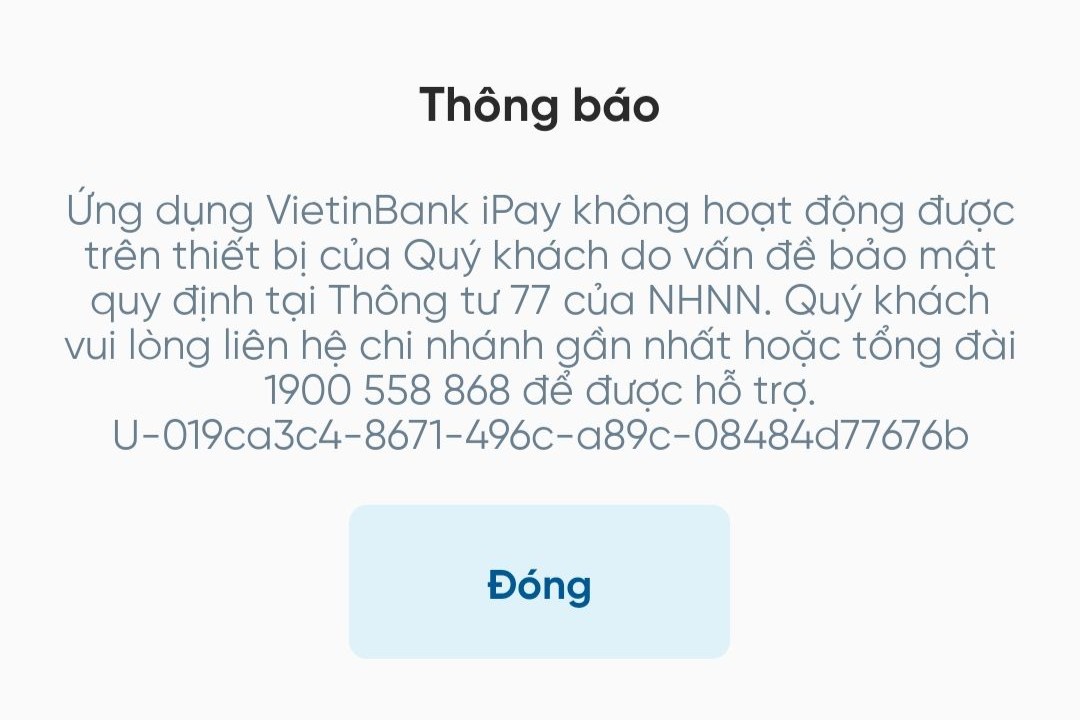 Điện thoại xách tay trước nguy cơ bị chặn ứng dụng ngân hàng và các dịch vụ công - Ảnh 1. Điện thoại xách tay trước nguy cơ bị chặn ứng dụng ngân hàng và các dịch vụ công - Ảnh 1.