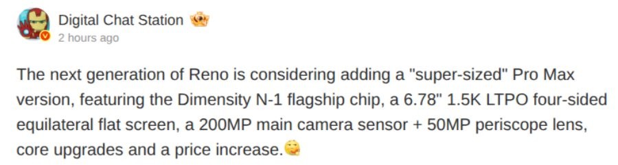 OPPO Reno 16 Pro Max lộ diện: M&agrave;n h&igrave;nh lớn, chip cao cấp v&agrave; camera 200MP- Ảnh 1.