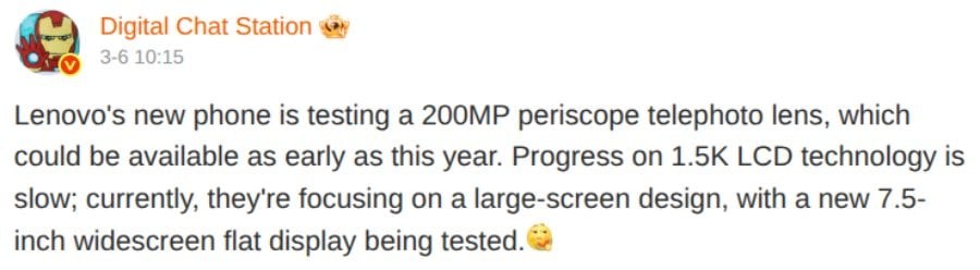 Lenovo thử nghiệm smartphone m&agrave;n h&igrave;nh 7.5 inch, camera 200MP v&agrave; tấm nền LCD 1.5K- Ảnh 1.