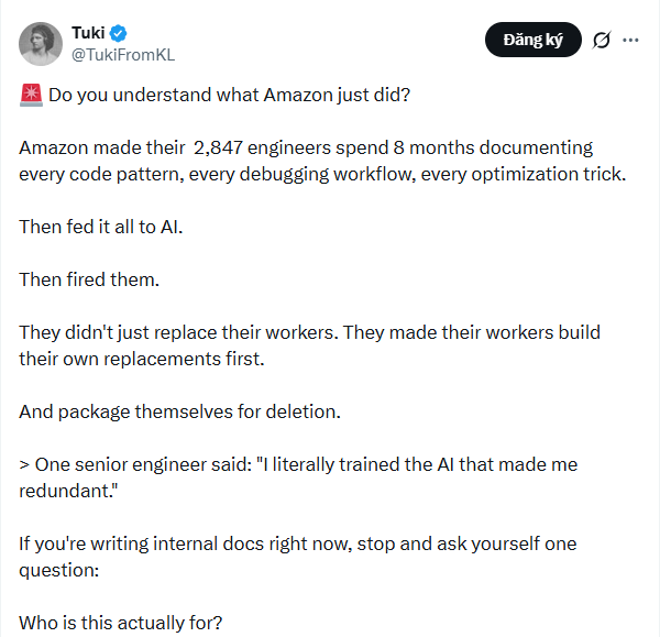 2.847 kỹ sư Amazon Prime Video 'vô tình' tự đào tạo AI để rồi bị sa thải không thương tiếc - Ảnh 1.