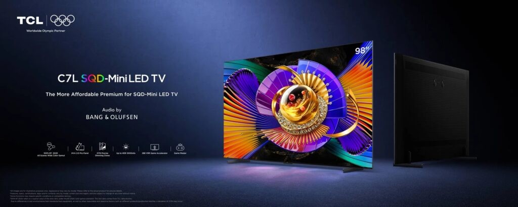 TCL tr&igrave;nh l&agrave;ng d&ograve;ng TV C7L 2026: Mini-LED 3.000 nit, VRR 288Hz, &acirc;m thanh do Bang & Olufsen tinh chỉnh - Ảnh 1.