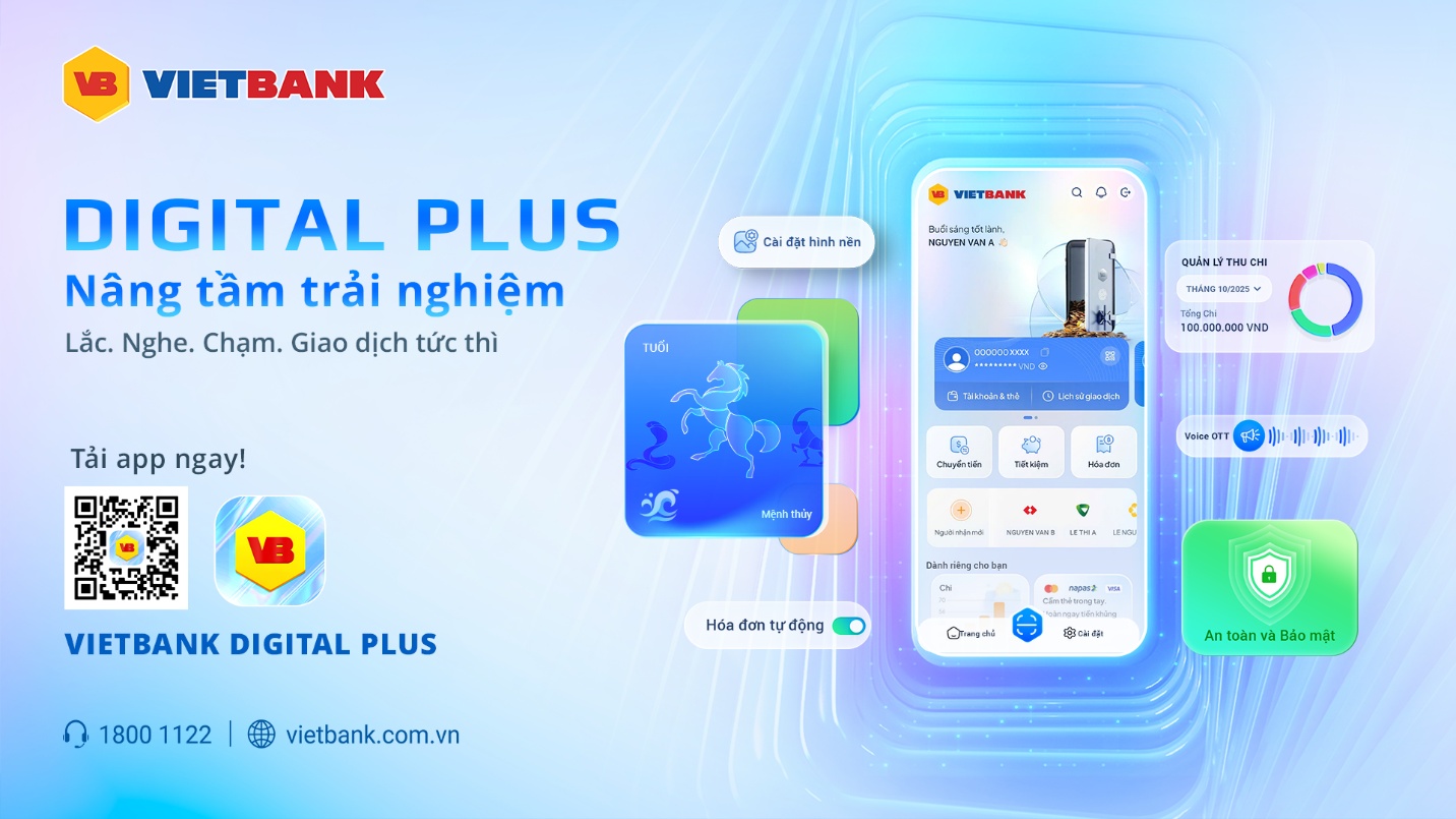 Vietbank Digital Plus – “Trợ lý tài chính số” dành cho người dùng hiện đại - Ảnh 1. Vietbank Digital Plus – “Trợ lý tài chính số” dành cho người dùng hiện đại - Ảnh 1.