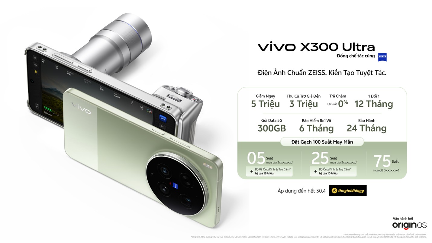 vivo X300 Ultra ch&iacute;nh thức cho đặt trước tại Thế Giới Di Động với loạt ưu đ&atilde;i giới hạn - Ảnh 2.