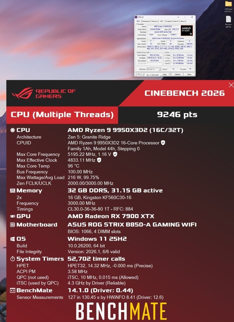 AMD Ryzen 9 9950X3D2 lộ điểm benchmark, nhiệt độ 95&deg;C k&eacute;o tụt hiệu năng- Ảnh 4.