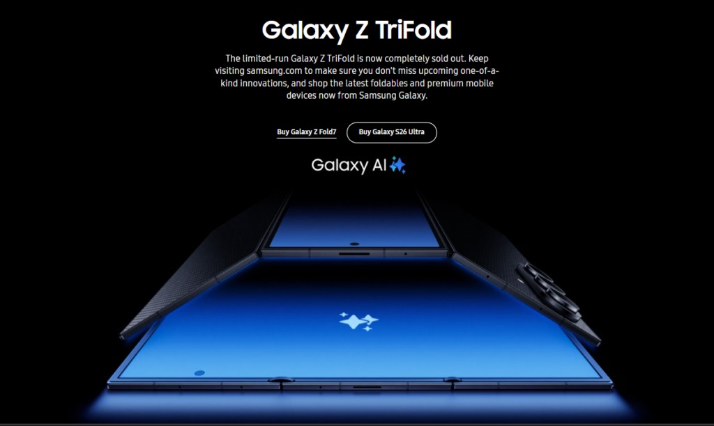Galaxy Z TriFold chính thức bị khai tử, không còn hàng mà bán- Ảnh 1.