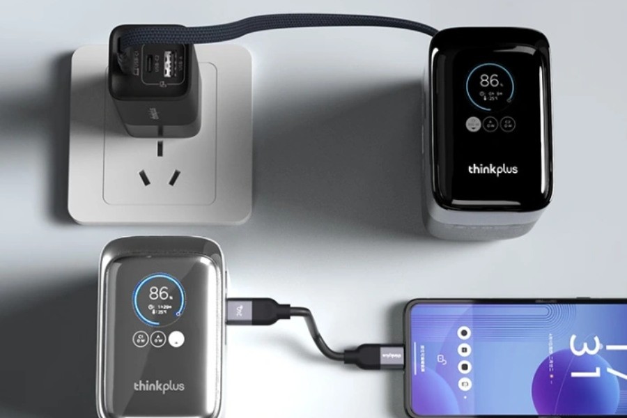 Lenovo ra pin dự ph&ograve;ng t&iacute;ch hợp c&aacute;p, đủ mạnh sạc laptop lẫn điện thoại - Ảnh 3.