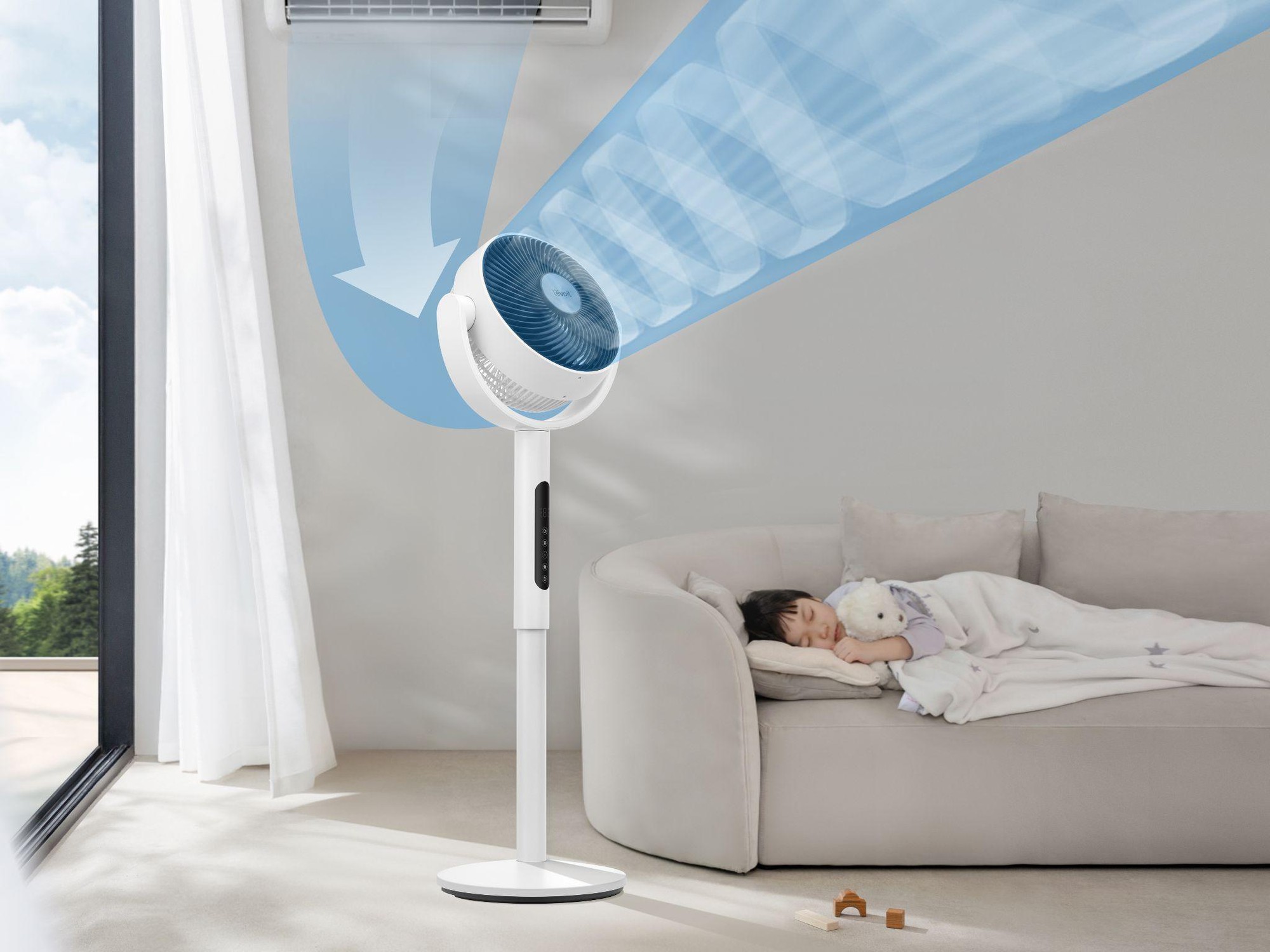 Quạt tuần ho&agrave;n kh&ocirc;ng kh&iacute; Levoit CirculAir 22,9cm: Cỗ m&aacute;y điều phối kh&ocirc;ng kh&iacute; đầy sức mạnh - Ảnh 2.