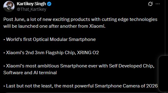 Xiaomi chuẩn bị điện thoại camera "mạnh nhất 2026" k&egrave;m chip tự ph&aacute;t triển- Ảnh 2.