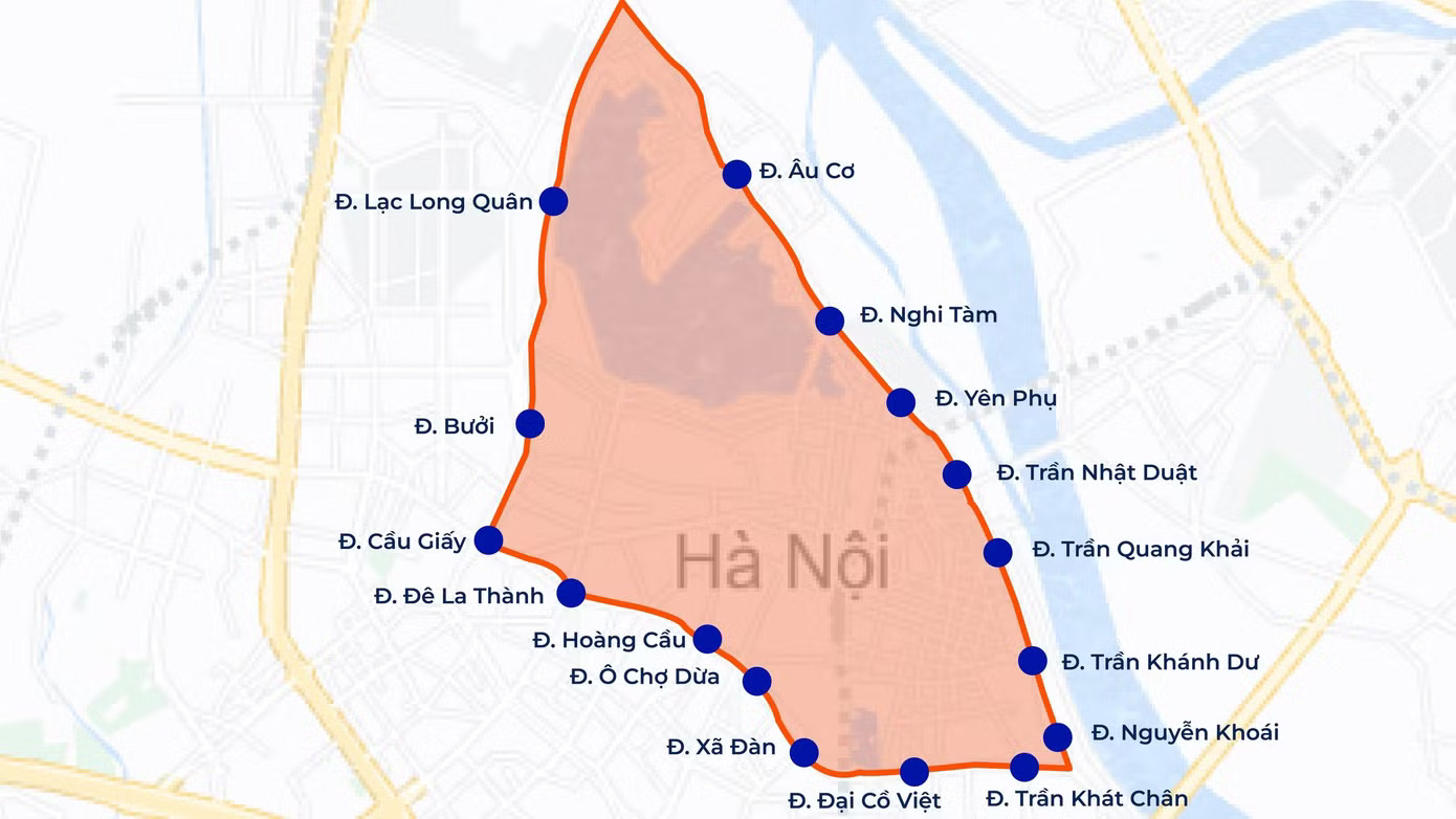 Bắt đầu từ 1/7, Hà Nội thí điểm hạn chế xe máy xăng tại Vành đai 1: Đây là 9 phường đầu tiên áp dụng - Ảnh 2.