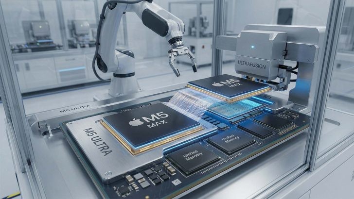 M5 Ultra vẫn gh&eacute;p đ&ocirc;i hai chip M5 Max, Apple kh&ocirc;ng l&agrave;m liền khối - Ảnh 1.