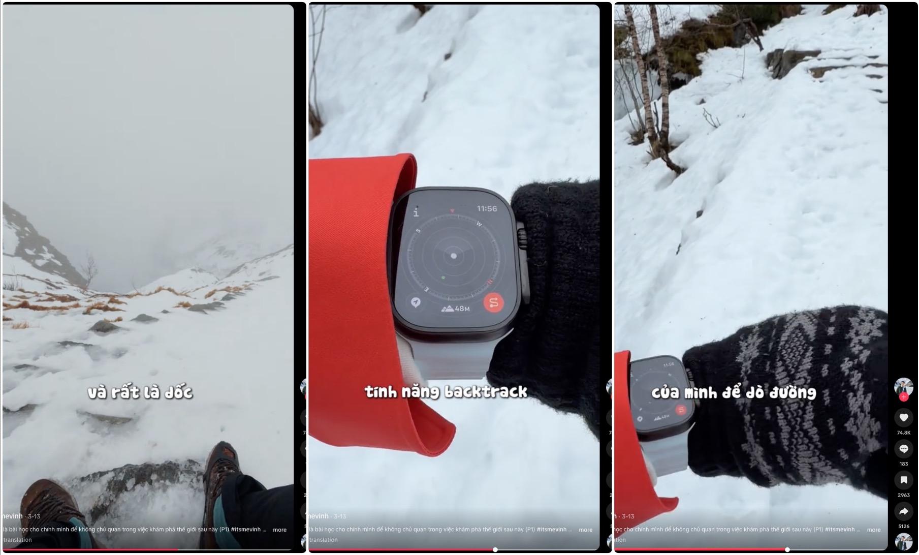 Apple Watch Ultra 3 v&agrave; h&agrave;nh tr&igrave;nh giữa b&atilde;o tuyết của Vinh Nguyễn: &ldquo;Trong một số t&igrave;nh huống, m&igrave;nh xem n&oacute; l&agrave; yếu tố mang t&iacute;nh sống c&ograve;n&rdquo;- Ảnh 10.