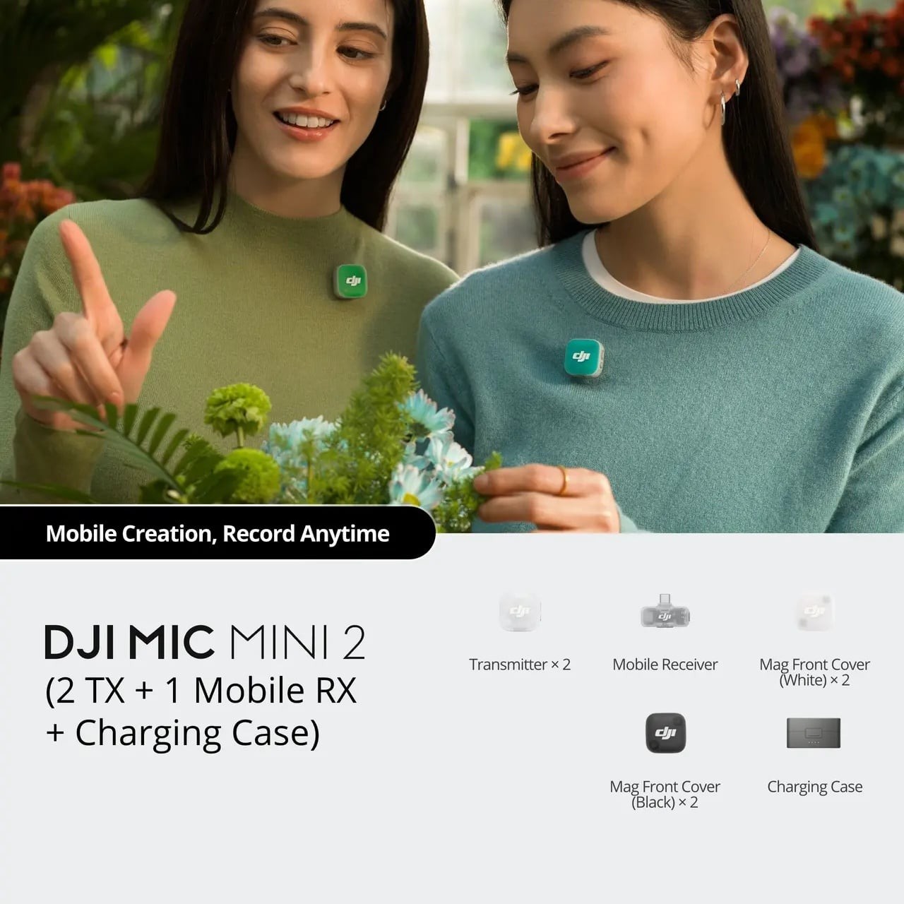 DJI ra Mic Mini 2: MICRO kh&ocirc;ng d&acirc;y 11 g, pin tới 48 giờ - Ảnh 2.