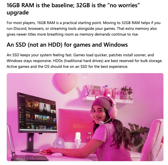 Microsoft tuy&ecirc;n bố 16GB RAM chỉ l&agrave; mức tối thiểu, 32GB mới l&agrave; ti&ecirc;u chuẩn "kh&ocirc;ng cần lo nghĩ"- Ảnh 1.