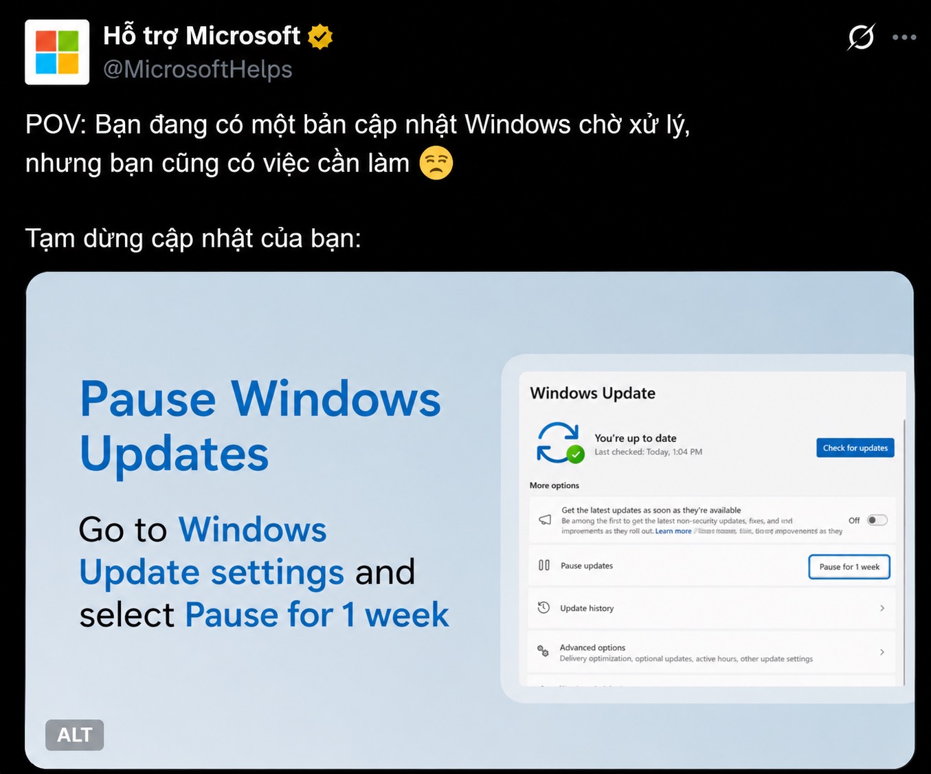 Đến cả Microsoft cũng kh&ocirc;ng d&aacute;m tin tưởng Windows Update- Ảnh 1.