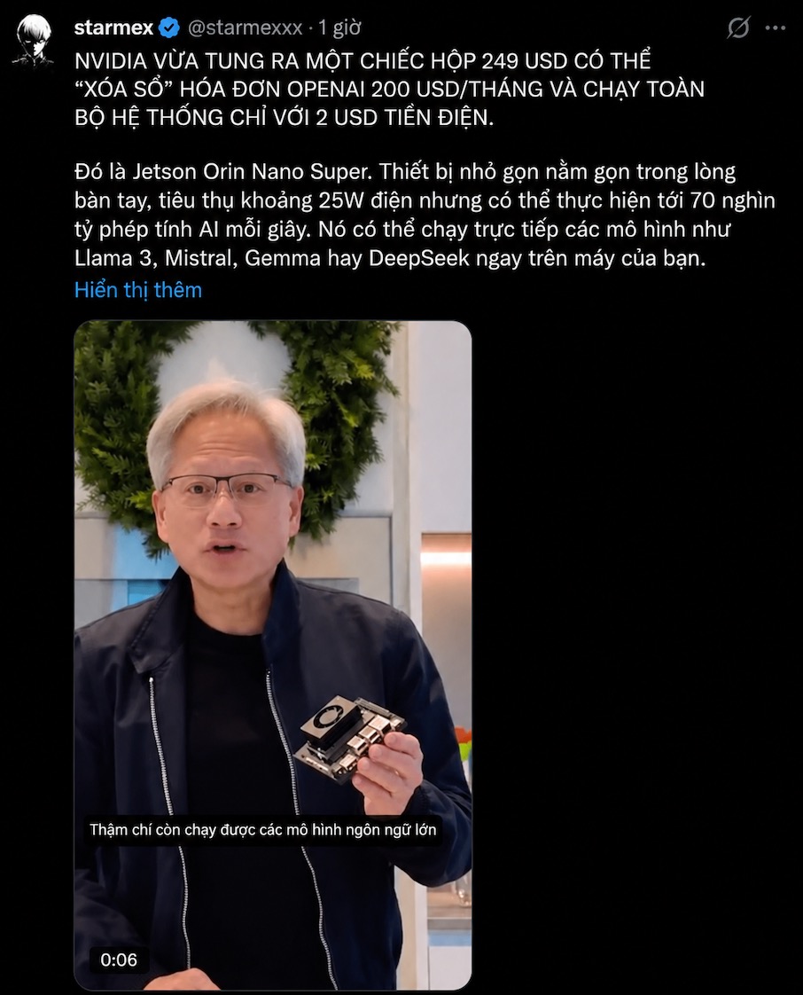 Nvidia c&oacute; chiếc m&aacute;y AI gi&aacute; ngang ChatGPT Pro, nhưng biến h&oacute;a đơn AI 200 USD/th&aacute;ng th&agrave;nh 2 USD tiền điện - Ảnh 1.