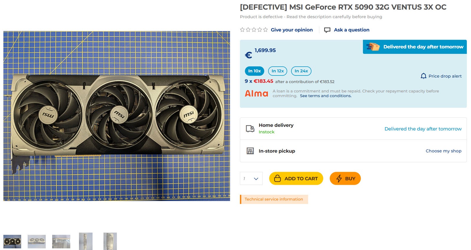 RTX 5090 hỏng vẫn được b&aacute;n gần 50 triệu đồng, mua rồi tự chịu- Ảnh 2.