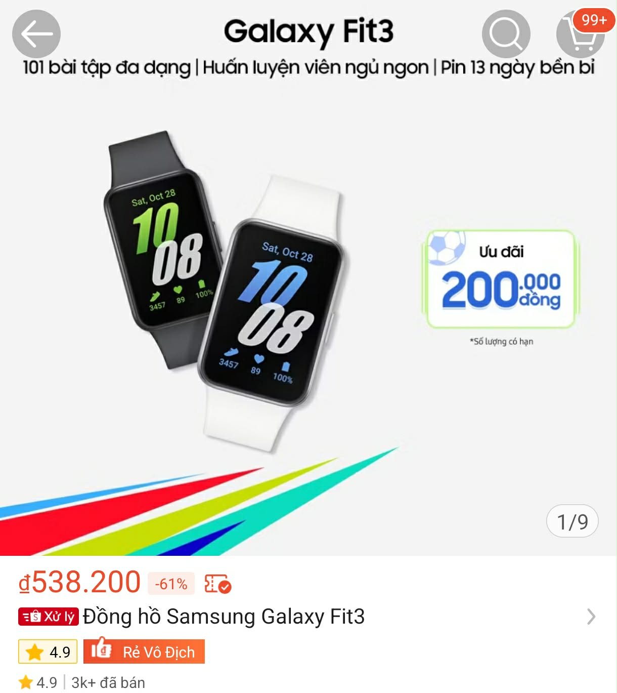 3 mẫu đồng hồ th&ocirc;ng minh đang giảm mạnh, chỉ khoảng 600.000đ: Chọn Samsung, Xiaomi hay Honor?- Ảnh 2.