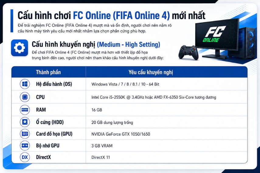 Card m&agrave;n h&igrave;nh n&agrave;o chơi được FC Online (FIFA Online 4) - Ảnh 1.