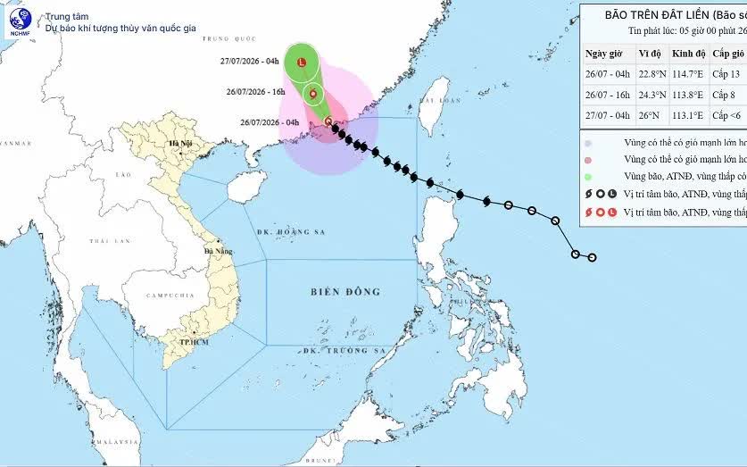 B&atilde;o số 2 suy yếu, kh&ocirc;ng ảnh hưởng trực tiếp đất liền Việt Nam - Ảnh 1.