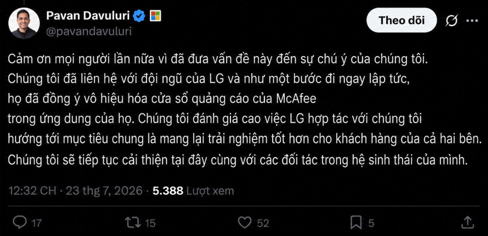 Microsoft phải ra tay sau động thái gây tranh cãi của LG với người dùng Windows 11 - Ảnh 1.