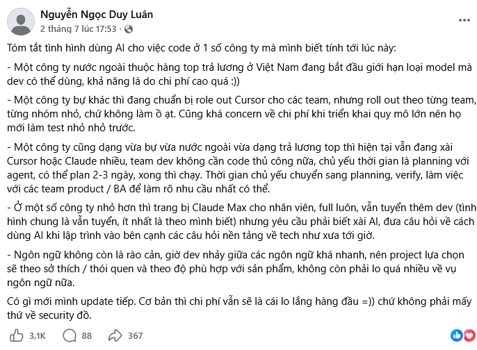 Tech Reviewer Duy Luân tiết lộ thực tế AI tại công ty Việt: Xóa nhòa rào cản ngôn ngữ, tăng năng suất nhưng vấp phải bài toán đau đầu- Ảnh 1. Tech Reviewer Duy Luân tiết lộ thực tế AI tại công ty Việt: Xóa nhòa rào cản ngôn ngữ, tăng năng suất nhưng vấp phải bài toán đau đầu- Ảnh 1.