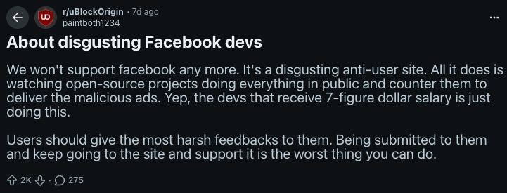Đến uBlock Origin cũng &ldquo;b&oacute; tay&rdquo; trước quảng c&aacute;o Facebook - Ảnh 1.