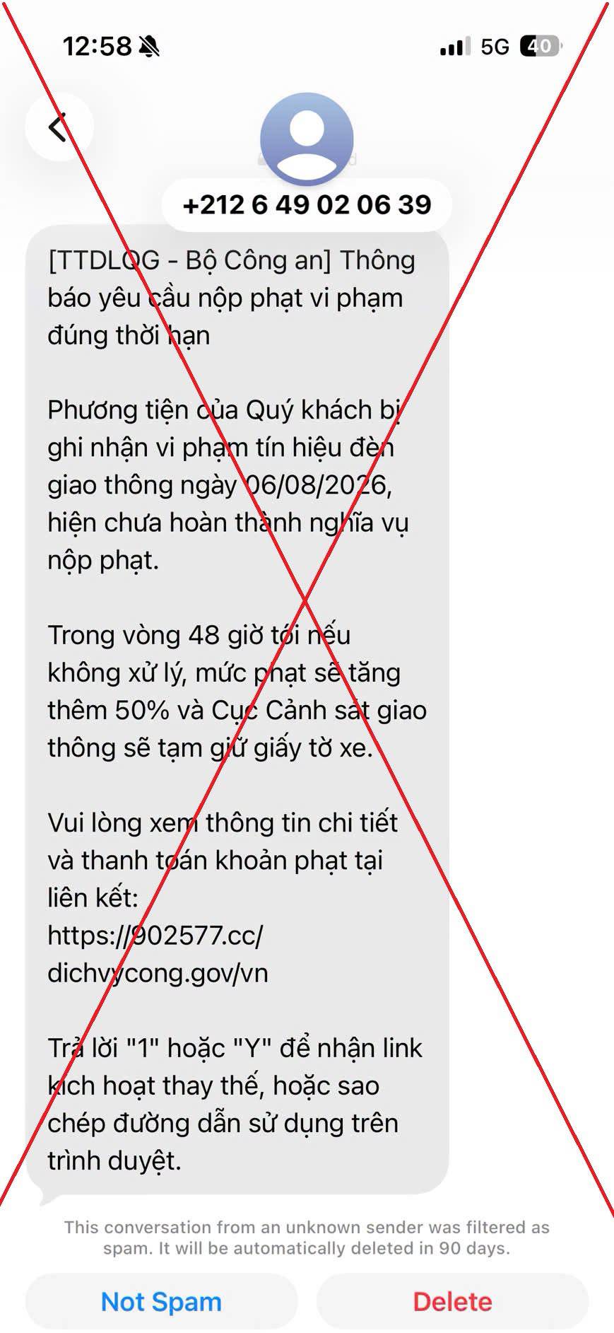 H&agrave;ng loạt tin nhắn mạo danh cơ quan, đơn vị uy t&iacute;n để lừa đảo: Giả cả Bộ C&ocirc;ng an, VNPost v&agrave; VNeID - Ảnh 1.