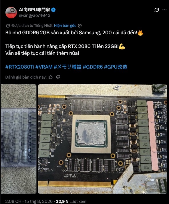 Thiếu VRAM chạy AI, cửa hàng Nhật mở dịch vụ nâng cấp với giá 25 USD mỗi GB - Ảnh 1.