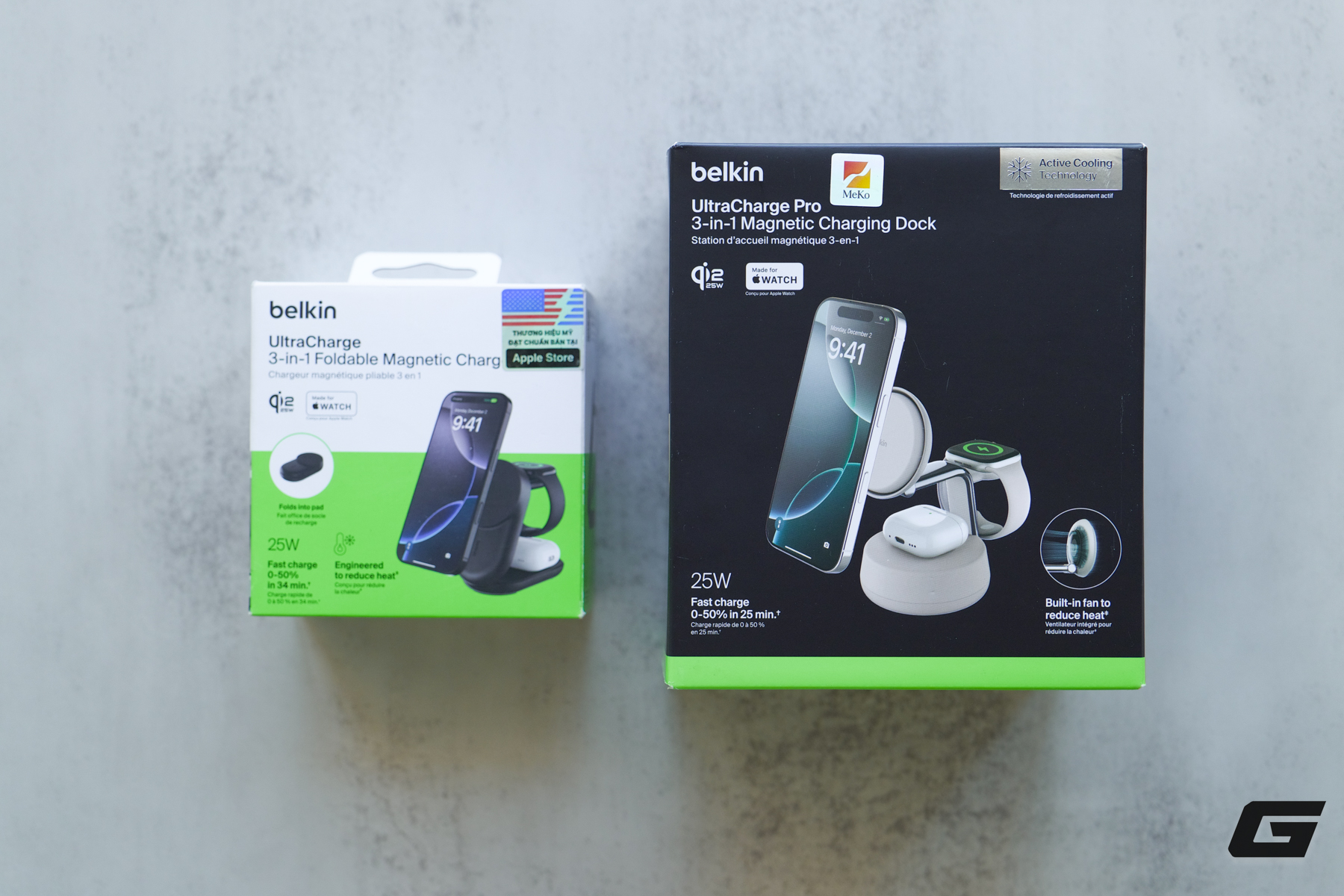 Tr&ecirc;n tay bộ đ&ocirc;i Belkin UltraCharge &ldquo;c&acirc;n&rdquo; cả bộ ba nh&agrave; T&aacute;o: c&aacute;i th&igrave; gập gọn cho du lịch, c&aacute;i lại c&oacute; tản nhiệt m&aacute;t rượi c&agrave;y phim v&ocirc; tư - Ảnh 1.