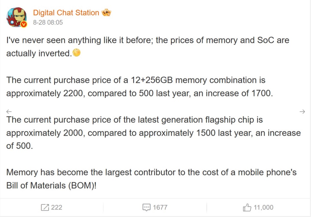 AI đảo lộn ngành smartphone: RAM và bộ nhớ tăng giá 340%, vượt cả chip flagship - Ảnh 1.