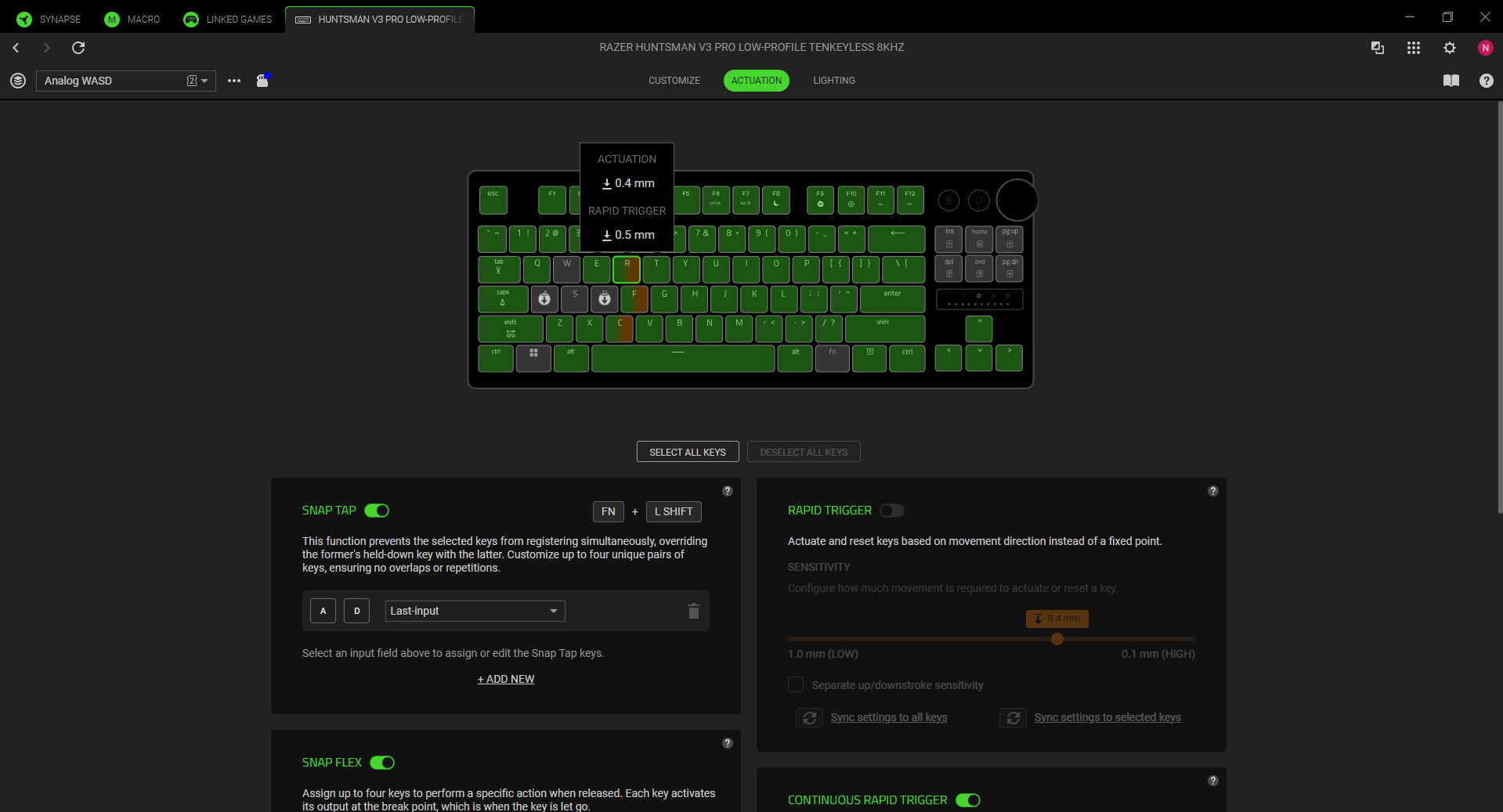 Tr&ecirc;n tay Razer Huntsman V3 Pro Low-profile TKL 8KHz: Razer đ&atilde; l&agrave;m điều chưa h&atilde;ng b&agrave;n ph&iacute;m n&agrave;o từng l&agrave;m - Ảnh 26.