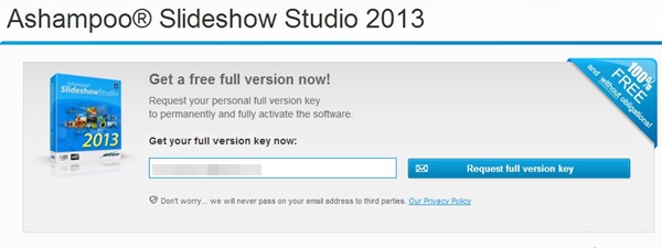 Nhận bản quyền miễn phí Ashampoo Slideshow Studio 2013