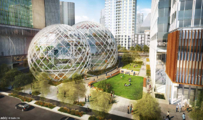 Phác thảo trụ sở mới đẹp như mơ của Amazon