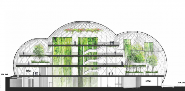 Phác thảo trụ sở mới đẹp như mơ của Amazon